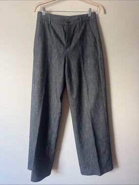 Massimo dutti stretch wide leg black denim sz 6.  Brand new never worn.
